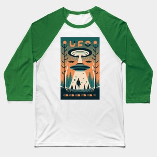 retro ufo poster Baseball T-Shirt